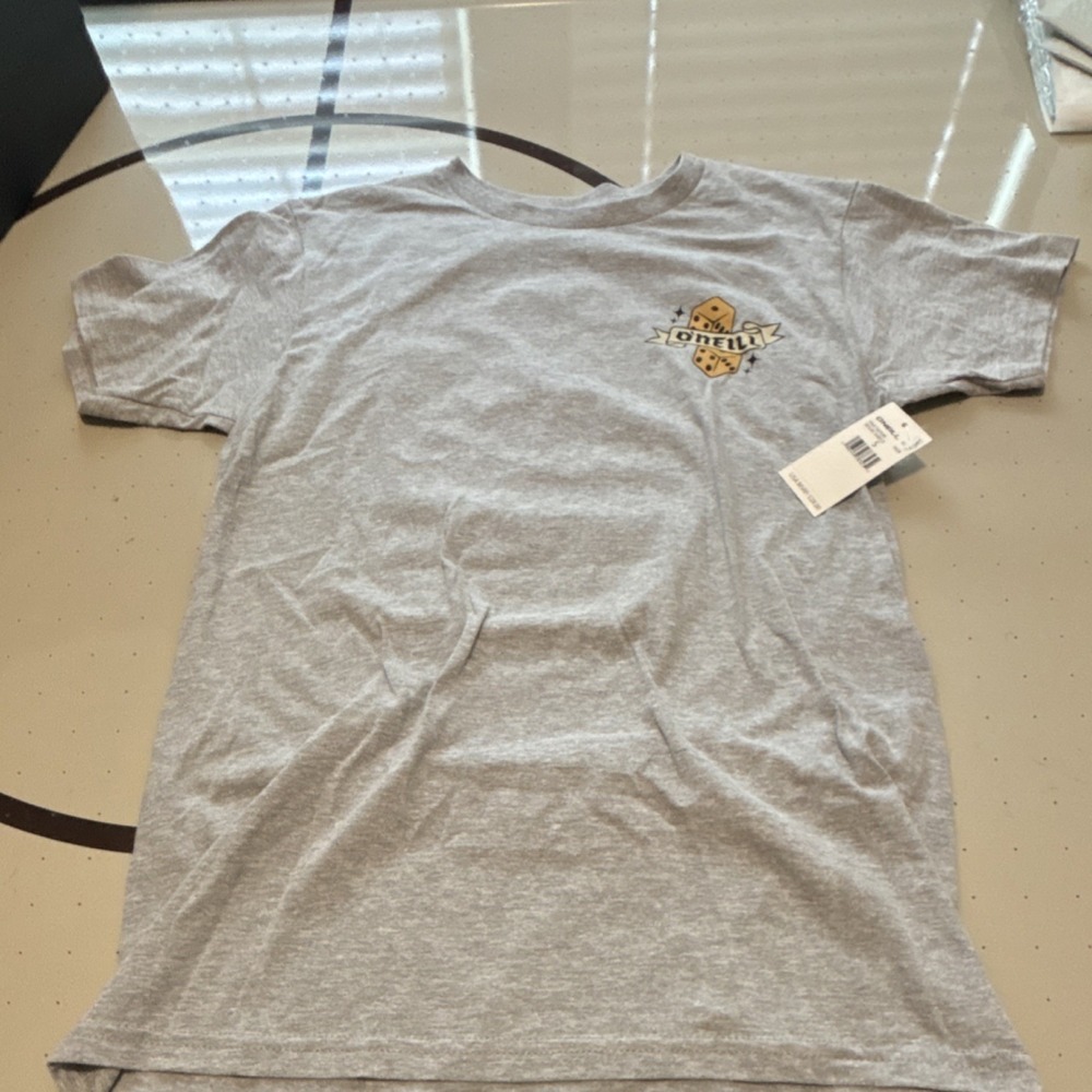 O'Neill Vegas Shield Men's S Gray Graphic Print Short Sleeve Crew Neck T-Shirt